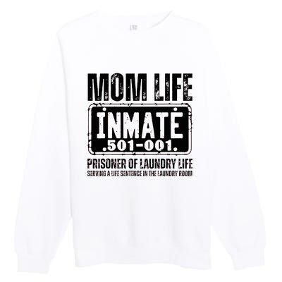 Mom Life Inmate Funny Halloween Costume Family Matching Premium Crewneck Sweatshirt