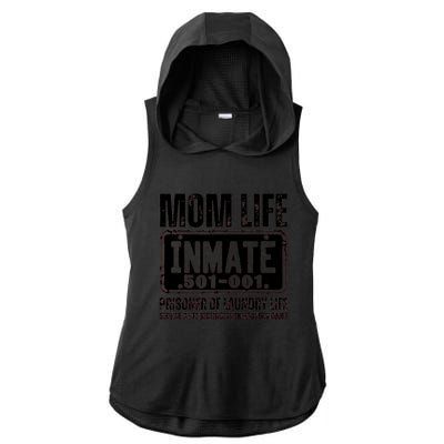 Mom Life Inmate Funny Halloween Costume Family Matching Ladies PosiCharge Tri-Blend Wicking Draft Hoodie Tank