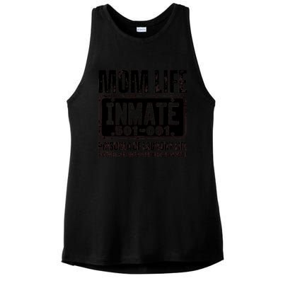 Mom Life Inmate Funny Halloween Costume Family Matching Ladies PosiCharge Tri-Blend Wicking Tank