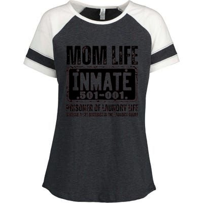 Mom Life Inmate Funny Halloween Costume Family Matching Enza Ladies Jersey Colorblock Tee