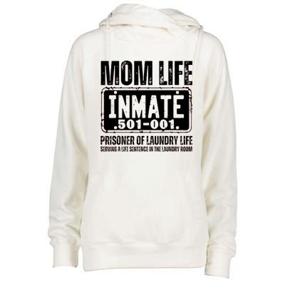 Mom Life Inmate Funny Halloween Costume Family Matching Womens Funnel Neck Pullover Hood