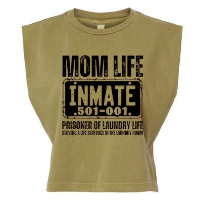 Mom Life Inmate Funny Halloween Costume Family Matching Garment-Dyed Women's Muscle Tee