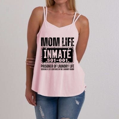 Mom Life Inmate Funny Halloween Costume Family Matching Women's Strappy Tank