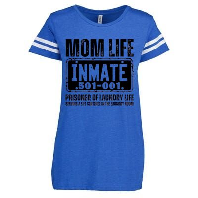 Mom Life Inmate Funny Halloween Costume Family Matching Enza Ladies Jersey Football T-Shirt