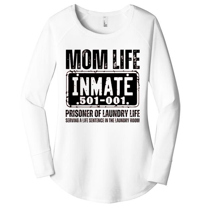 Mom Life Inmate Funny Halloween Costume Family Matching Women's Perfect Tri Tunic Long Sleeve Shirt