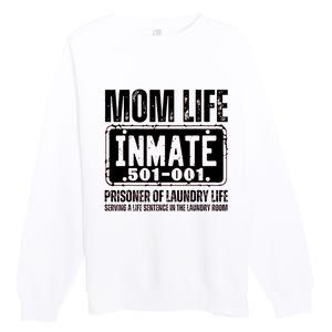 Mom Life Inmate Funny Halloween Costume Family Matching Premium Crewneck Sweatshirt