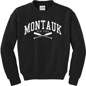 Montauk Long Island New York Collegiate Style Kids Sweatshirt