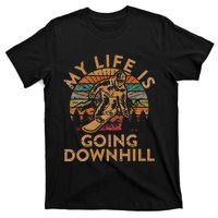 My Life Is Going Downhill Snowboard Gift Winter Snowboarding T-Shirt