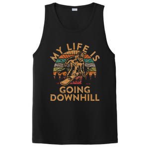 My Life Is Going Downhill Snowboard Gift Winter Snowboarding PosiCharge Competitor Tank