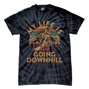 My Life Is Going Downhill Snowboard Gift Winter Snowboarding Tie-Dye T-Shirt