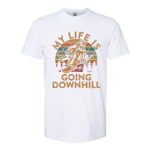 My Life Is Going Downhill Snowboard Gift Winter Snowboarding Softstyle CVC T-Shirt