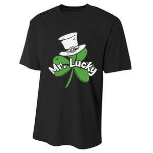 Mr Lucky Irish Shamrock Performance Sprint T-Shirt