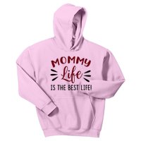 Mommy Life Is The Best Life Red Plaid Kids Hoodie