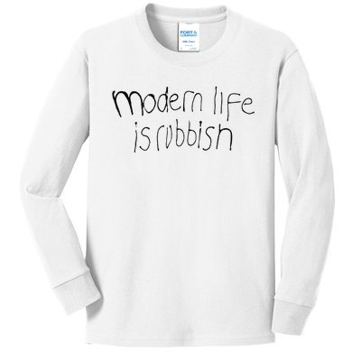 Modern Life Is Rubbish Vintage Kids Long Sleeve Shirt