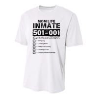 Mom Life Inmate Matching Halloween Costume Youth Performance Sprint T-Shirt