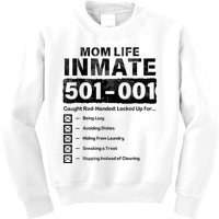 Mom Life Inmate Matching Halloween Costume Kids Sweatshirt