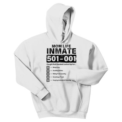 Mom Life Inmate Matching Halloween Costume Kids Hoodie