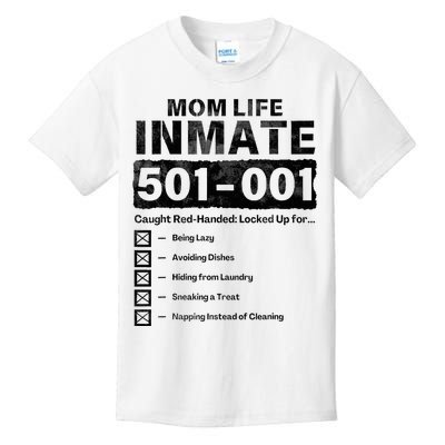 Mom Life Inmate Matching Halloween Costume Kids T-Shirt