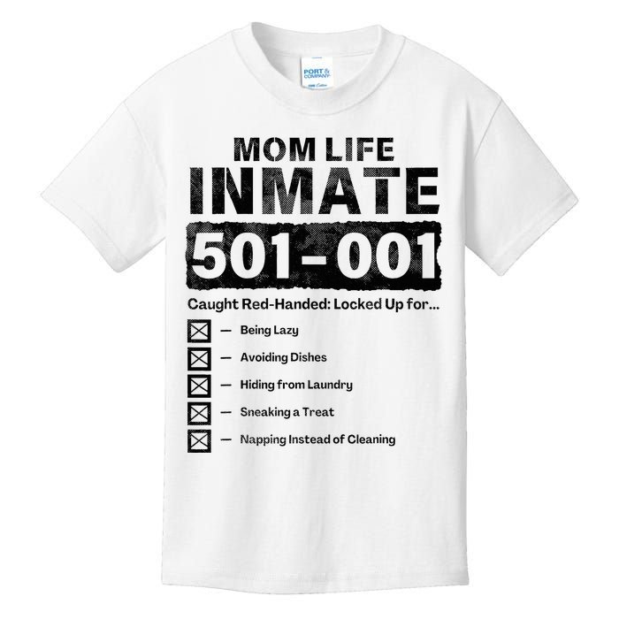 Mom Life Inmate Matching Halloween Costume Kids T-Shirt