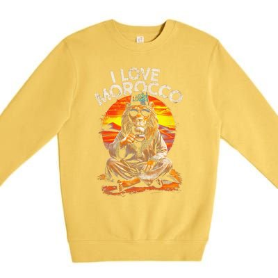 Morocco Lovers I Love Morocco Premium Crewneck Sweatshirt