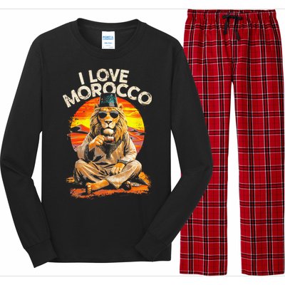 Morocco Lovers I Love Morocco Long Sleeve Pajama Set