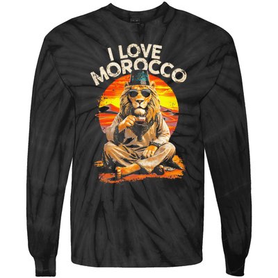 Morocco Lovers I Love Morocco Tie-Dye Long Sleeve Shirt