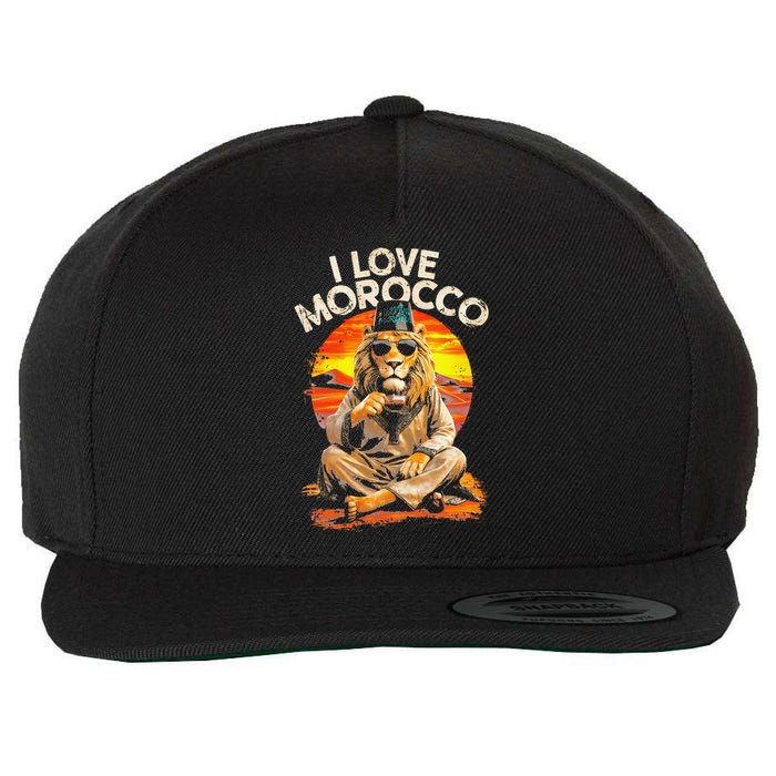 Morocco Lovers I Love Morocco Wool Snapback Cap