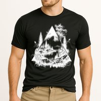 Mountain Landscape In A Triangle Cooling Performance Crew T-Shirt