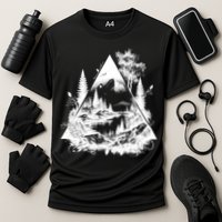 Mountain Landscape In A Triangle Cooling Performance Crew T-Shirt