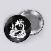 Mountain Landscape In A Triangle Button