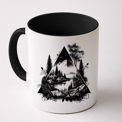 Mountain Landscape In A Triangle Mug