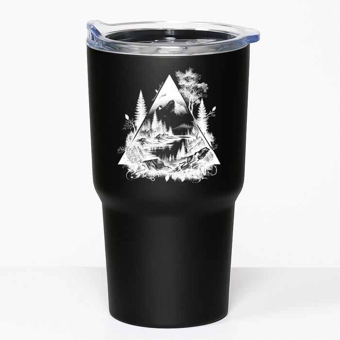 Mountain Landscape In A Triangle Tumbler