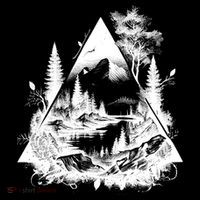 Mountain Landscape In A Triangle Mousepad