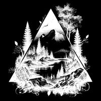 Mountain Landscape In A Triangle Poster