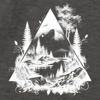 Mountain Landscape In A Triangle Vector Backpack