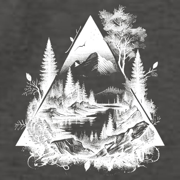 Mountain Landscape In A Triangle Vector Backpack