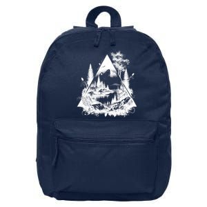 Mountain Landscape In A Triangle 16 in Basic Backpack