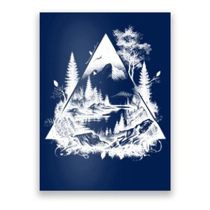 Mountain Landscape In A Triangle Poster