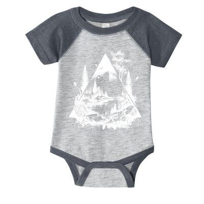 Mountain Landscape In A Triangle Infant Baby Jersey Bodysuit