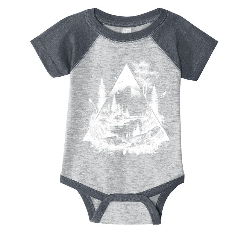 Mountain Landscape In A Triangle Infant Baby Jersey Bodysuit
