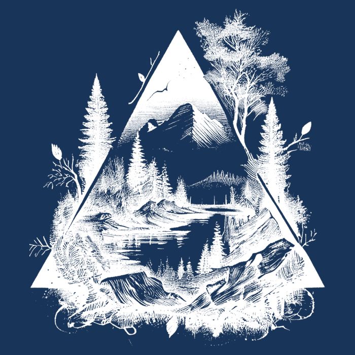Mountain Landscape In A Triangle Infant Baby Jersey Bodysuit