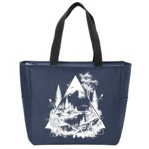 Mountain Landscape In A Triangle Zip Tote Bag