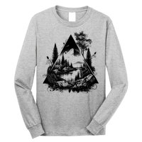 Mountain Landscape In A Triangle Long Sleeve Shirt