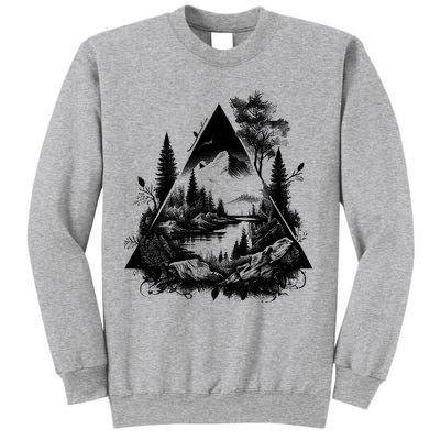 Mountain Landscape In A Triangle Sweatshirt