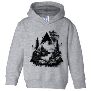 Mountain Landscape In A Triangle Toddler Hoodie