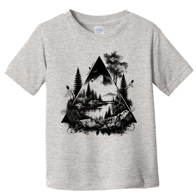 Mountain Landscape In A Triangle Toddler T-Shirt