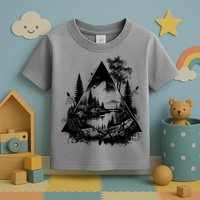 Mountain Landscape In A Triangle Toddler T-Shirt