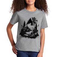 Mountain Landscape In A Triangle Kids T-Shirt