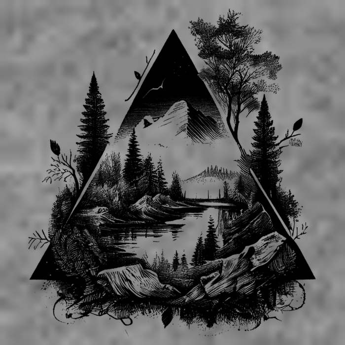 Mountain Landscape In A Triangle Kids T-Shirt