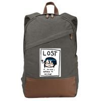 Mint Lost If Found Return To Ariane Cotton Canvas Backpack